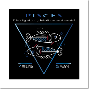 Pisces Zodiac sign- astronomical sign - Horoscope Posters and Art